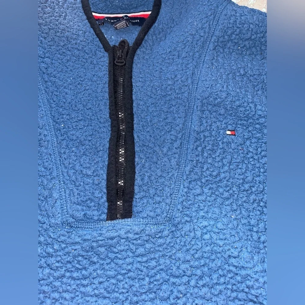 Tommy Hilfiger fleece quarter zip Blue Sweater